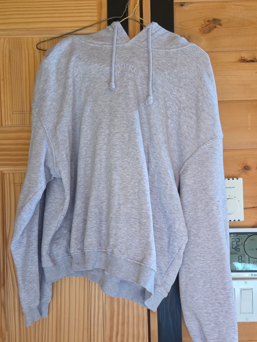H&M Light Gray Oversized Hoodie Sweatshirt